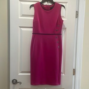 Pink and black lined dress